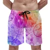 Men's Shorts Black White Circles Gym Geometric Retro Hawaii Beach Short Pants Males Graphic Sports Quick Dry Swimming Trunks Gift