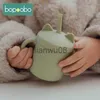 Tassen Geschirr Utensilien Bopoobo Baby-Trinkhalmbecher Baby-Cartoon-Katze Lern-Fütterbecher Lebensmittelechtes Silikon Kleinkind-Wasserflasche Geschirr BPA x0904