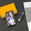 デザイナーキーチェーンバッグポータブルカーキーケースコイン財布カードアクセサリー花の格子縞の男漫画動物10色