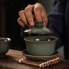 Teaware sätter traditionell is sprucken keramik gaiwan hem tepakup rese te skål kinesiska tillbehör drickware personlig kopp 140 ml 230901