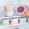저장 병 미니 홈 라운드 플라스틱 냉장고 선명 전 주방 음식 봉인 된 상자 점심 곡식 탱크 신선한 관리 분류 용기