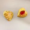Серьги-подвески LONDANY в форме сердца со встроенными каплями, белый кристалл, красный агат, европейский и американский темперамент