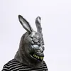 Party masker vuxna roliga donnie darko frank the bunny kanin mask latex halloween overhead päls kostym djur cosplay klänning rekvisita 230901