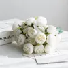 Fleurs décoratives artificielles fausses pivoines Bouquet de soie décor Faux camélia hortensia arrangements centres de Table de mariage Decorat