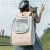 Borsa da trasporto per gatti Zaino portatile trasparente e traspirante Leggero pieghevole per trasportare animali domestici in estate