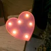 Novidade Itens 3D Amor Coração LED Carta Lâmpadas Interior Sinal Decorativo Night Light Marquee Festa de Casamento Decoração Presente Romântico 3D LED Night Lamp 230904