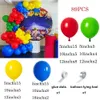 Andra evenemangsfestleveranser Red Green Christmas Balloons Garland Arch Kit Blue Yellow Ballon Set Video Game Circus 1st Birthday Decorations Air Globos 230904