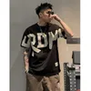 Heren T-shirts Zomer Casual All-match Trend Koreaanse versie Korte mouw Ronde hals Effen Kleur Letter Gedrukt Losse Mode Jeugd T-shirt