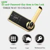Dörrlås Smart Dörrlås Mekanisk nyckel Lock KeyChain Digital Lock Electronic Handle Lock Knob Lock Anti-PoF Valfritt Bluetooth TTLOCK HKD230903