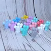 Mordedores Brinquedos Joepada 10 Pçs / lote Silicone Coroa Beads Bebê Mordedor Mastigar Colar Chupeta Clipes Cadeia DIY Chuveiro Brinquedo Beads BPA Acessório Livre 230904