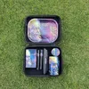 Smoking Pipes Accessories Rolling Tray Set Case 12Piece Cigarette Herb Grinder And Bag Dry Tobacco Jar Storage Drop