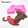 Moldes de cozimento Flamingo Silicone Mold Fondant Bolo Resina Gesso Chocolate Vela Doces