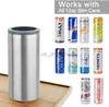 Thermoses 12oz Slim Can Cooler en acier inoxydable Argent Bière Cold Keeper Double paroi isolée sous vide Cola Boisson Boisson Bière Porte-canette x0904