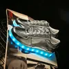 Dress Shoes RayZing Music Casual LED men led Fashion LUCK Colorful Luminous Light Up Unisex White Silver In Midnight 230901