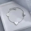 Charm Bracelets Korean Fashion Heart Shape For Women Couple Bracelet Pulseras Mujer 2023 Para Parejas Luxury Jewelry