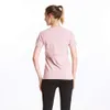 Modememperatur Designerkläder T-shirt Gym Kvinnors Sportskjorta snabb torrkörning Yoga T-shirtärmar Fitnesskläder
