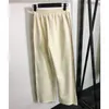 Pantaloni sportivi con stemma a lettera per donna Pantaloni casual con vita elastica in vita con coulisse firmati