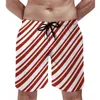 Męskie szorty liniowe Letnie wielokolorowe paski biegowe Surf Beach Short Pants Mężczyźni Szybkie suszenie swobodne pnie pływackie