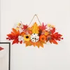 Decorative Flowers Wreaths Dekorasi Halloween hiasan dinding gantung labu daun Maple dekorasi musim gugur 230904