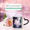 Mugs DIY Personalized Magic Mug 350ML Water Transfer Color Ceramic Cup Customized Print With Buyer's Po And Text