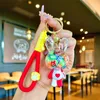 50 Style Cute Keychain Liquid Floating Quicksand Milk Tea Bubble Tea Cup Moving Sand Keychain Backpack Charms Wristlet Bracelet Keychain Keyring For Girls Ladies