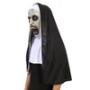 Party Masks Latex Mask Halloween Decorations Cosplay Scary Horrible Nun Mask Melting Face Costume Halloween Masquerade Prop 230904