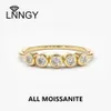 Wedding Rings Lngy 925 asli perak murni pita pernikahan untuk wanita anak perempuan D kelas Bezel bulat 3MM cincin Halus perhiasan harian 230904