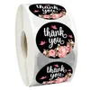 1000pcs Printed Flowers Thank You Adhesive Stickers Labels 1Inch Envelope Seal Package Color Stickers294o