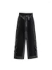 Frauen Jeans Schwarz 2023 Sommer Mode Europäischen Und Amerikanischen Stil Dünne Bequeme Hohe Taille Denim Breite Bein Hosen Kleidung