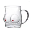 Wine Glasses 2023 Novelty Design Househeld Glass Cup Handle Coffee Milk Transparent Irregular Mug Water Tea Cups