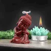 Andra hälsoskönhetsartiklar Diy Buddha Candle Silicone Mold Meditation Chanting Buddha doftande ljusstakar Ornament Dekorativ tvålkaka hem Hantverk X0904