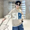 Hoodies Sweatshirts Spring Autumn Sweater Streetwear Boy Korea Fashion 2023 Tryck på långärmad topp barn kläder casual kläder sport 230904