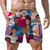 Shorts masculinos homem 3D impresso estilo casual moda tendência solta verão de alta qualidade