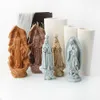 Andra hälsoskönhetsartiklar Jesus jungfru Mary Figurine Holy Family Candle Mold Katolska FAMAILY -staty Cement Gips Mögel Religiös heminredning gåvor X0904