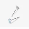 Ohrstecker 925 Sterling Silber Zirkon Geometrisch Für Frauen Mädchen Mode Einfaches Buntes Design Schmuck Party Geschenk Tropfen