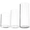 Bougeoirs décorations petit support en verre pilier bougies couvercle cylindre bougeoirs cylindres pots transparents