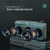 휴대용 스피커 New Sansui F28 레트로 라디오 무선 블루투스 스피커 휴대용 스테레오 서브 우퍼 미니 플러그 in Walkman Clock Alarm Music Player Q230905