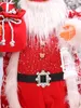Dekoracje świąteczne Wesołych dekoracji świątecznych do domu 60/45/30 cm Santa Claus Wystrój okna Happy Year 2024 Centrum handlowe Choinka Tree Doll 230904