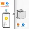 Dörrlås Tuya WiFi Smart Door Lock Ttlock Bluetooth FingerPrint Lock Password IC Card Key App Lås upp enstaka spärrlås för inomhusdörr HKD230903