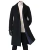 Women's Wool Blends Men's Woolen Trench Coat High-End Business 2020 Autumn and Winter Europe and the United States Black Thick Long Long Size Woole HKD230904