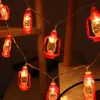 Autres fournitures de fête d'événement Lantern String Lights 1020 LED Mini Kerosene Vintage Lampe à piles Fée 230901