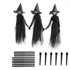 Decorative Objects Figurines Halloween Decorations Outdoor Large Light Up Holding Hands Screaming Witches 230901