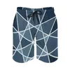 Short pour hommes lignes nordiques planche formes géométriques décontracté plage hommes personnalisé sport Surf séchage rapide maillot de bain idée cadeau