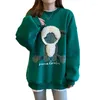 Dames Hoodies Dames Truien Winter Truien Truien Schattig Schapen Trui Gebreid Harajuku 2023 Ronde Kraag Los Oversized Tieners Ne