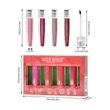 Lip Gloss Plump Maquiagem Nonfading Matte Batons 4 PCS Conjunto de presente de batom de longa duração à prova d'água para