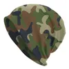 Berets niebieski granatowy kamuflarz czapka na drutach mężczyźni kobiety hip hop unisex armia wojskowa kamuflaż zima ciepłe czapki czapki czapki