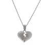 Collier Hip Hop Hop Iced Out Broken Heart Pendant Colliers Fashion Jewelry7248979