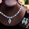 Charm Bracelets CWWZircons Fringed Drop Full Luxurious Cubic Zirconia Paved Women Wedding Big Necklace Earring Dress Jewelry Set for Brides T630 230901