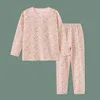 Women's Sleepwear 2023 Children's Pure Cotton Home Suit Set Spring And Autumn Long Sleeve Pants Pajamas Thin Fragmented Sweet Round Neck