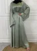 Vêtements ethniques Ramadan Musulman Mode Hijab Satin Robe Fermée Abaya Dubaï Turquie Caftans Islamiques Pour Femmes Robes Africaines Vistidos